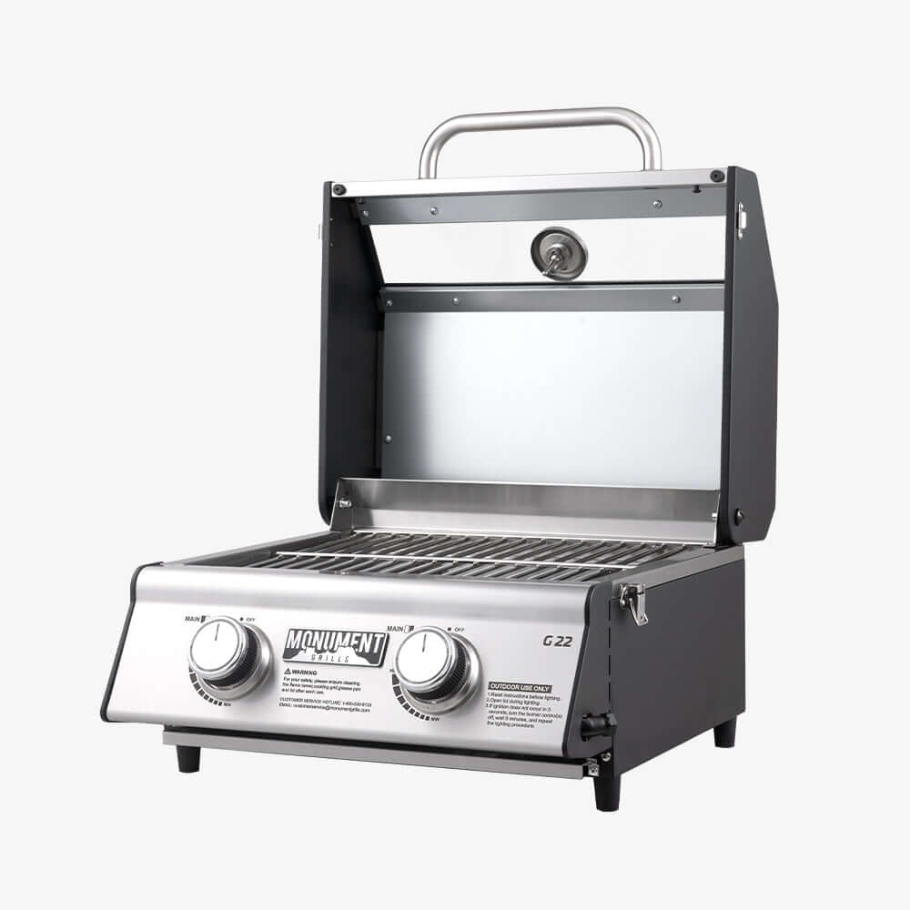 Monument Grills - Stainless Tabletop Propane Gas Grill - G22 - by Monument Grills | Buy at Agent BBQ