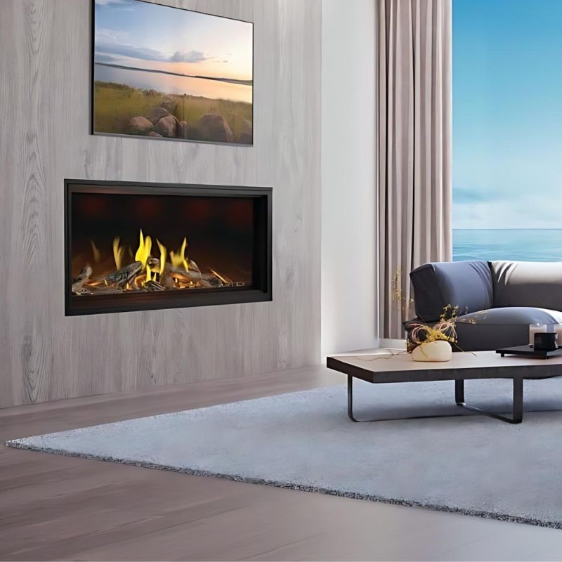 Napoleon 62" Tall Vector with Luminous Logs Direct Vent Linear Gas Fireplace - by Napoleon | Buy at Agent BBQ