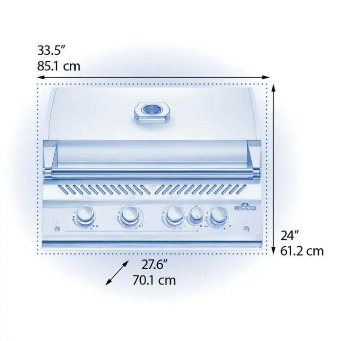 Napoleon 700 Series 5 - Burner 32 - Inch Built - In Natural Gas Grill w/ Rotisserie & SafetyGlow - BIG32RBSS - 1 - Outdoor Grills by Napoleon | Buy at Agent BBQ