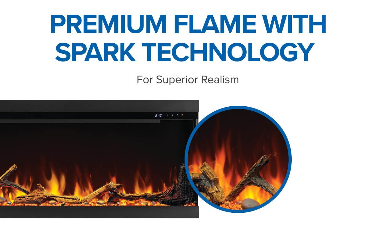 Napoleon Astound 50" FlexMount Smart Multi - Side Wall Mount | Recessed Electric Fireplace - Multi - Side View Electric Fireplace by Napoleon | Buy at Agent BBQ