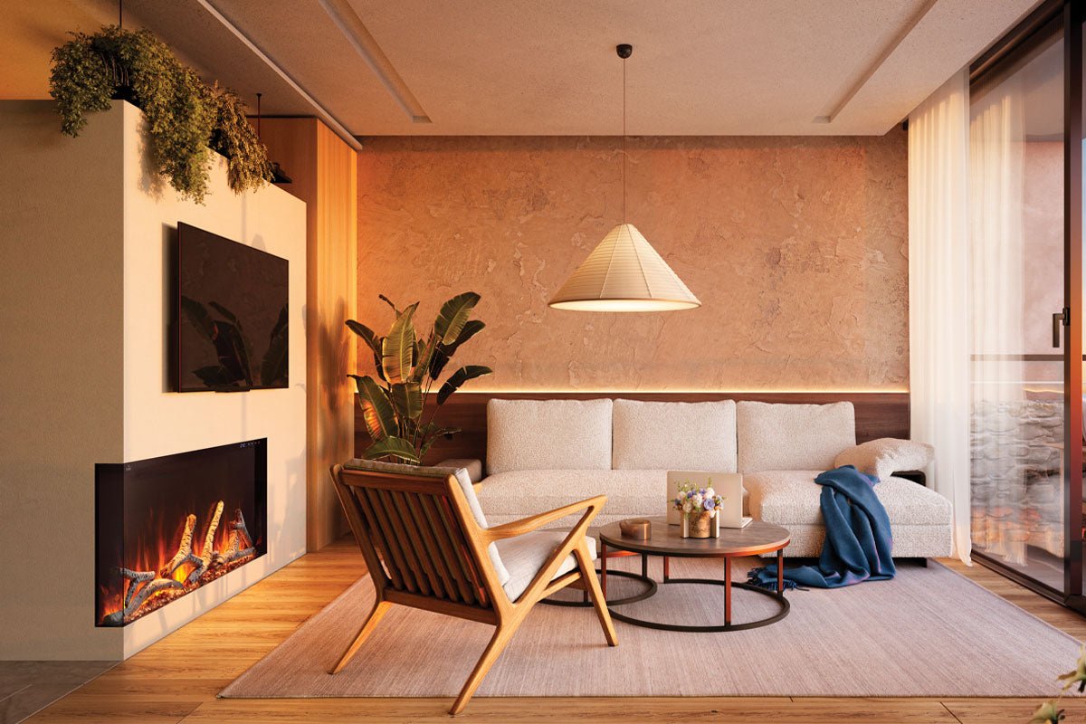 Napoleon Astound 50" FlexMount Smart Multi - Side Wall Mount | Recessed Electric Fireplace - Multi - Side View Electric Fireplace by Napoleon | Buy at Agent BBQ