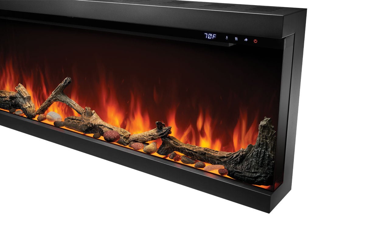 Napoleon Astound 62" FlexMount Smart Multi - Side Wall Mount | Recessed Electric Fireplace - Multi - Side View Electric Fireplace by Napoleon | Buy at Agent BBQ