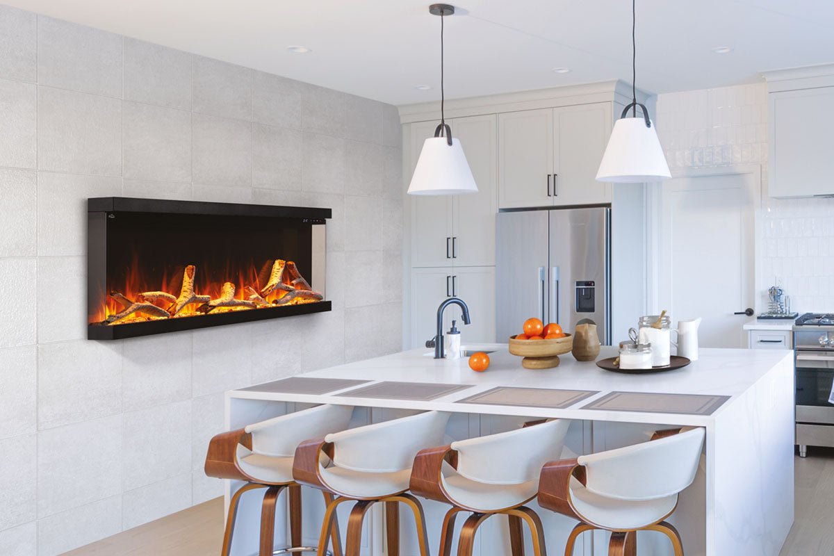Napoleon Astound 62" FlexMount Smart Multi - Side Wall Mount | Recessed Electric Fireplace - Multi - Side View Electric Fireplace by Napoleon | Buy at Agent BBQ