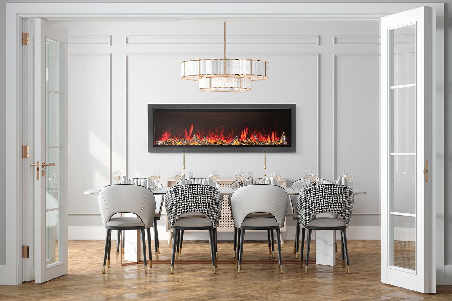 Napoleon Astound 74" Smart Built - In Linear Electric Fireplace - Wall Mount Built In Electric Fireplace by Napoleon | Buy at Agent BBQ