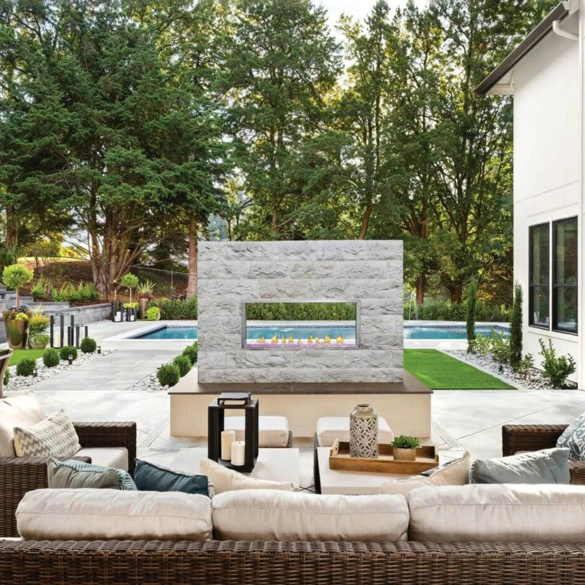 Napoleon Galaxy 62-Inch Stainless Steel Linear Outdoor Gas Fireplace - by Napoleon | Buy at Agent BBQ