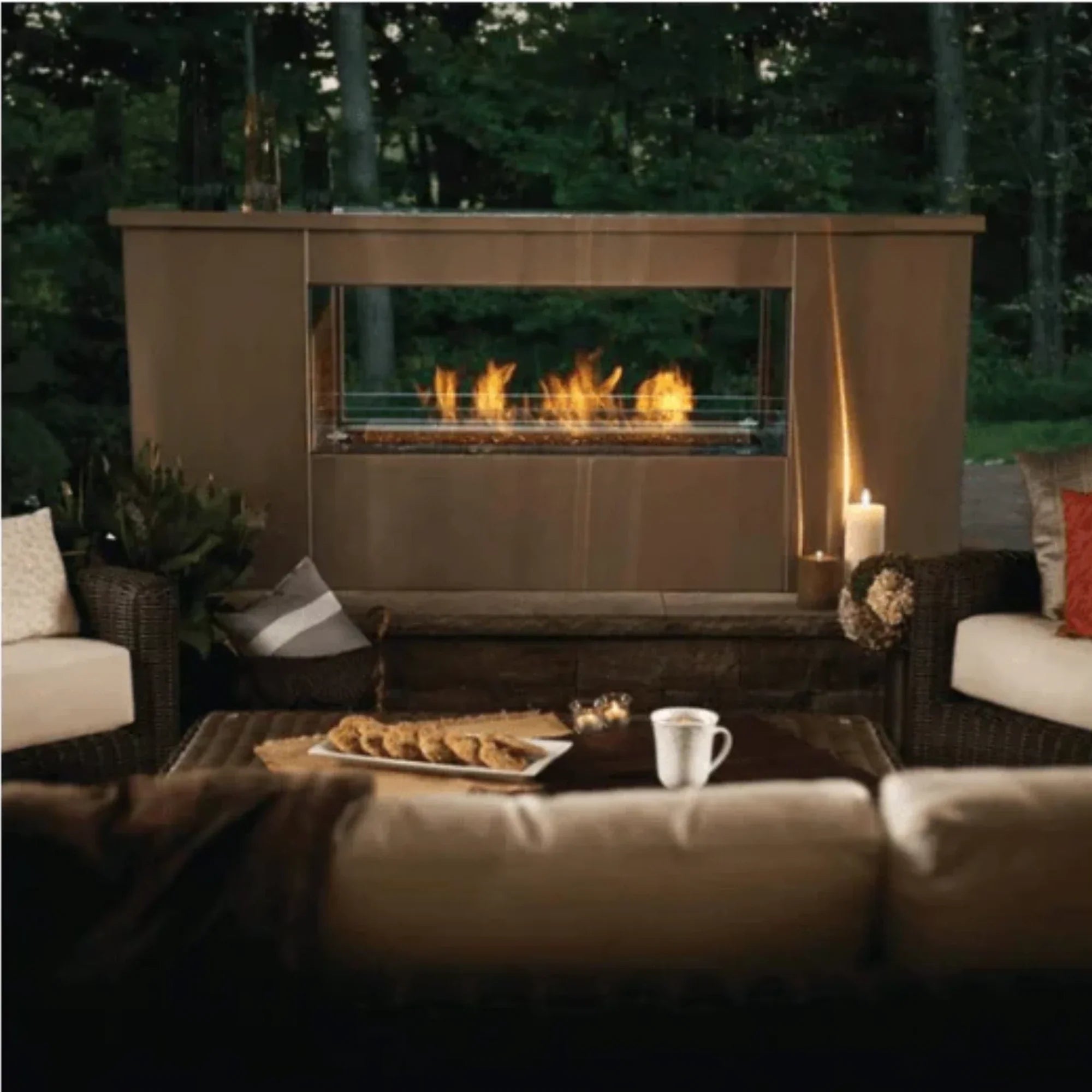 Napoleon Galaxy™ Linear 48 See-Thru & Electronic Ignition Outdoor Fireplace - by Napoleon | Buy at Agent BBQ