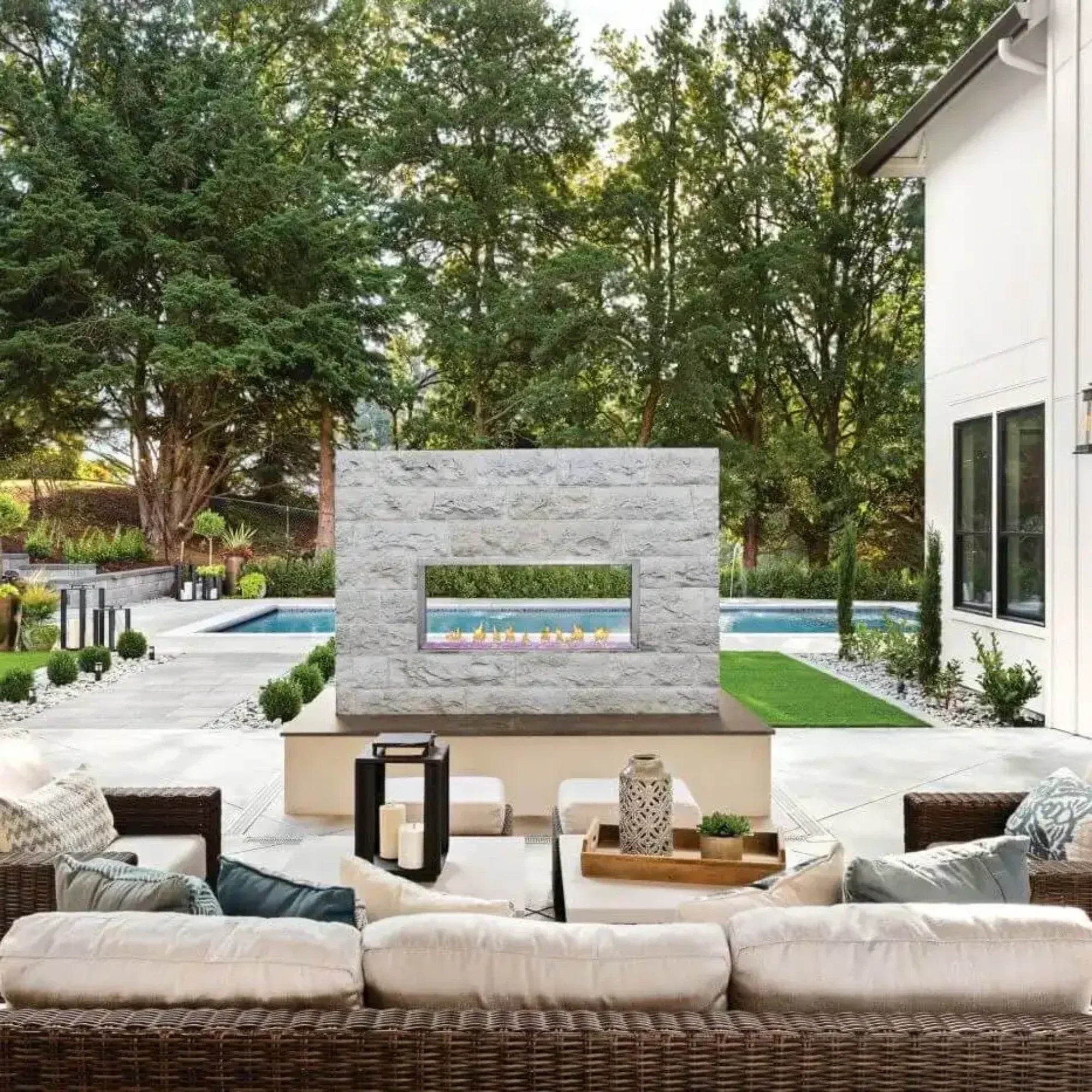 Napoleon Galaxy™ Stainless Steel 50-Inch Linear Outdoor Gas Fireplace - by Napoleon | Buy at Agent BBQ
