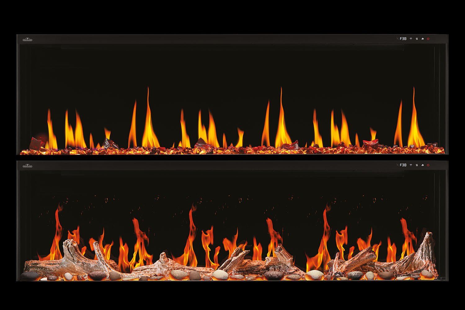 Napoleon Luminex 65" LCD Virtual Smart Multi - Sided Built In Electric Fireplace - Multi - Side View Electric Fireplace by Napoleon | Buy at Agent BBQ