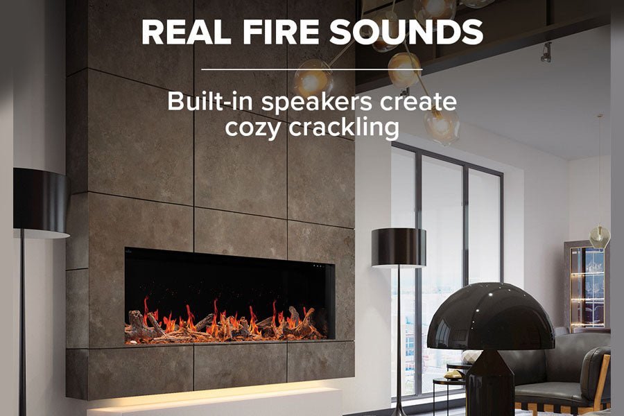 Napoleon Luminex 65" LCD Virtual Smart Multi - Sided Built In Electric Fireplace - Multi - Side View Electric Fireplace by Napoleon | Buy at Agent BBQ