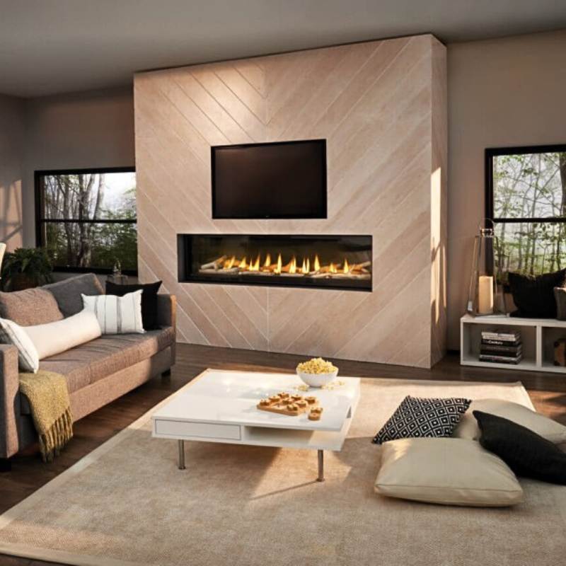 Napoleon Luxuria 74" Linear Direct Vent Gas Fireplace | LVX74NX - by Napoleon | Buy at Agent BBQ