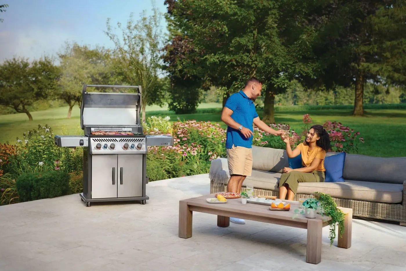Napoleon Rogue PRO - S 525 4 - Burner Gas Grill w/ Side Burner & SafetyGlow - RPS525RSIBNSS - 2 - Outdoor Grills by Napoleon | Buy at Agent BBQ