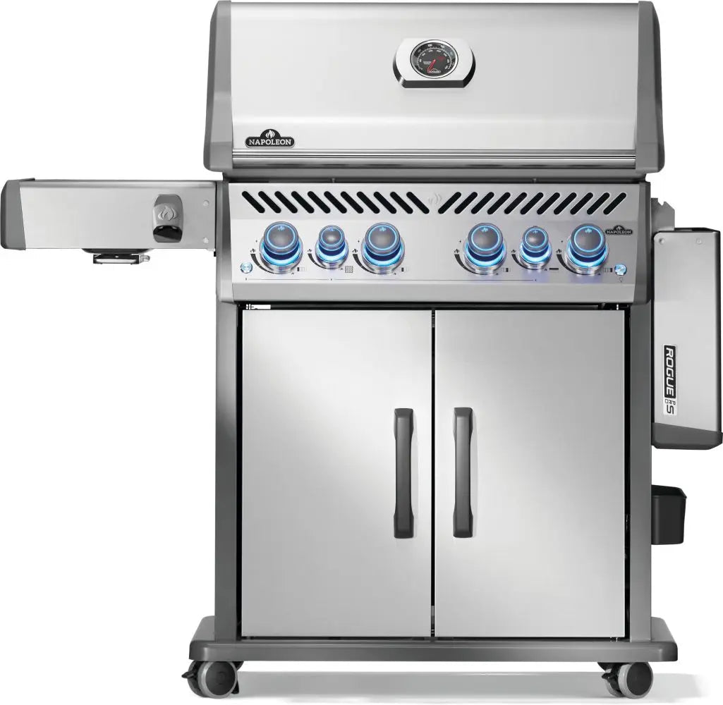 Napoleon Rogue PRO - S 525 4 - Burner Gas Grill w/ Side Burner & SafetyGlow - RPS525RSIBNSS - 2 - Outdoor Grills by Napoleon | Buy at Agent BBQ