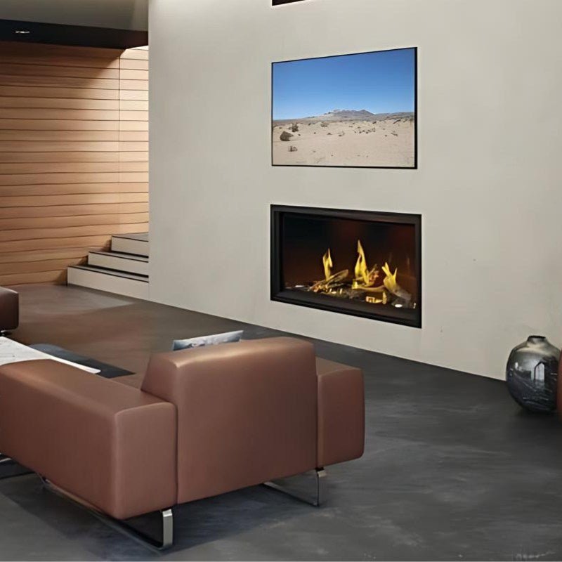 Napoleon Tall Vector with Luminous Logs 50" Direct Vent Linear Gas Fireplace - by Napoleon | Buy at Agent BBQ