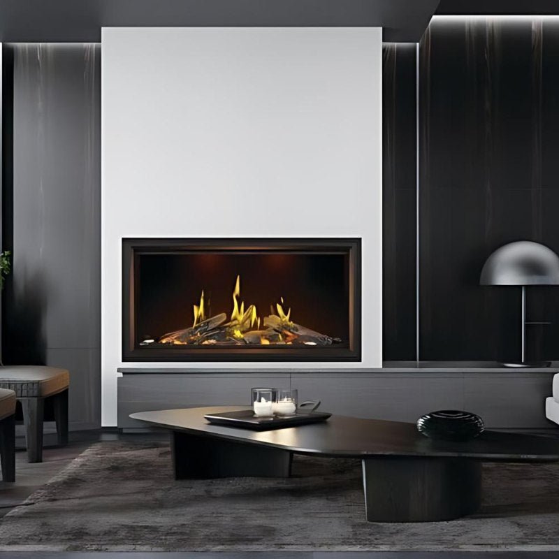 Napoleon Tall Vector with Luminous Logs 50" Direct Vent Linear Gas Fireplace - by Napoleon | Buy at Agent BBQ