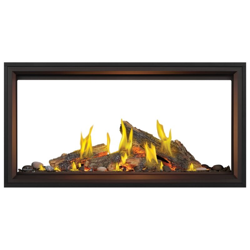 Napoleon Tall Vector with Luminous Logs 50" See - Through Direct Vent Linear Gas Fireplace - by Napoleon | Buy at Agent BBQ