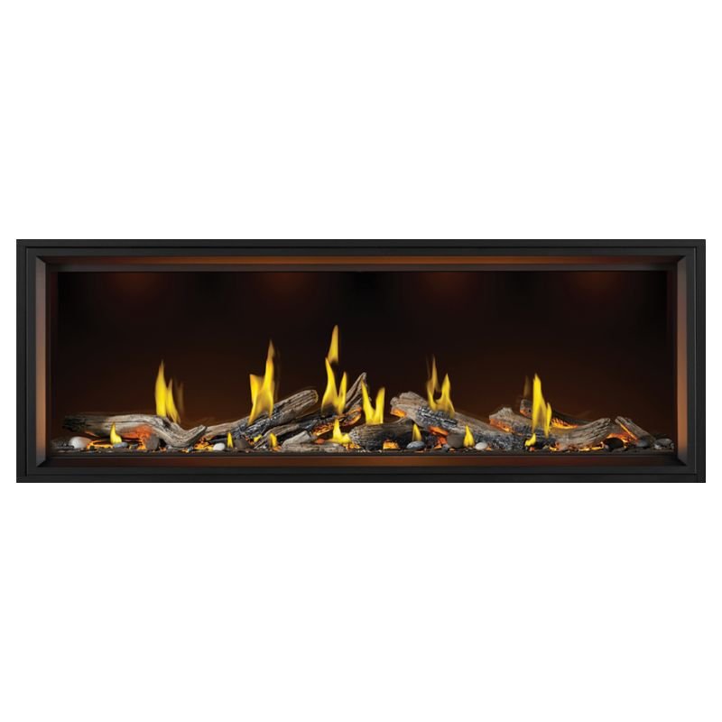 Napoleon Tall Vector with Luminous Logs 74" Direct Vent Linear Gas Fireplace - by Napoleon | Buy at Agent BBQ