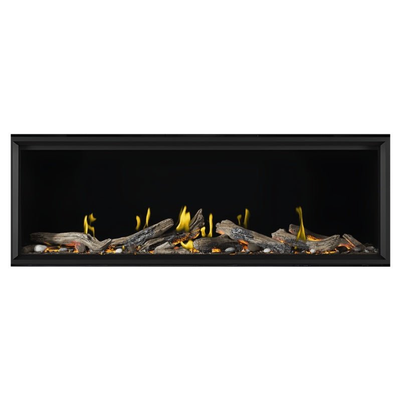 Napoleon Tall Vector with Luminous Logs 74" Direct Vent Linear Gas Fireplace - by Napoleon | Buy at Agent BBQ