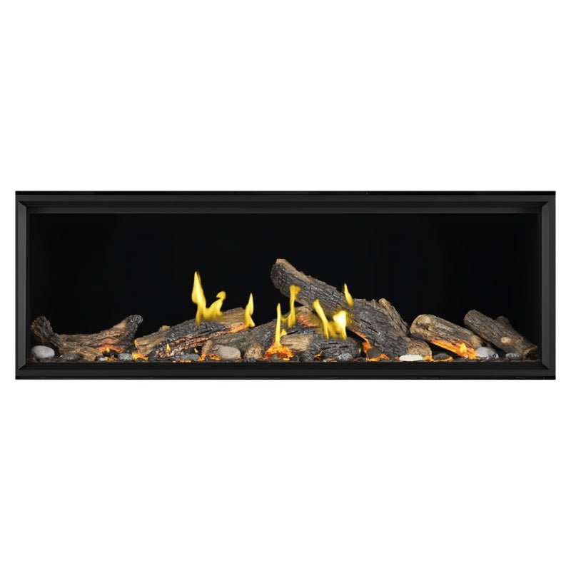 Napoleon Tall Vector with Luminous Logs 74" Direct Vent Linear Gas Fireplace - by Napoleon | Buy at Agent BBQ