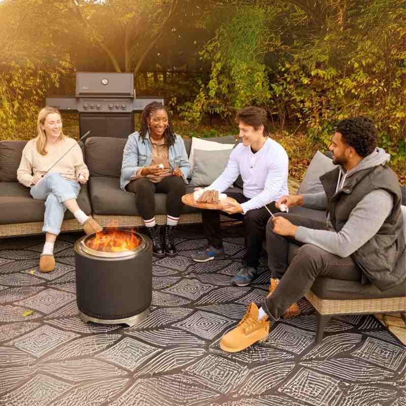 Napoleon Timberwolf 18" Matte Black Smokeless Wood Burning Fire Pit - NWFPMTI - PHM - Fire Pit by Napoleon | Buy at Agent BBQ