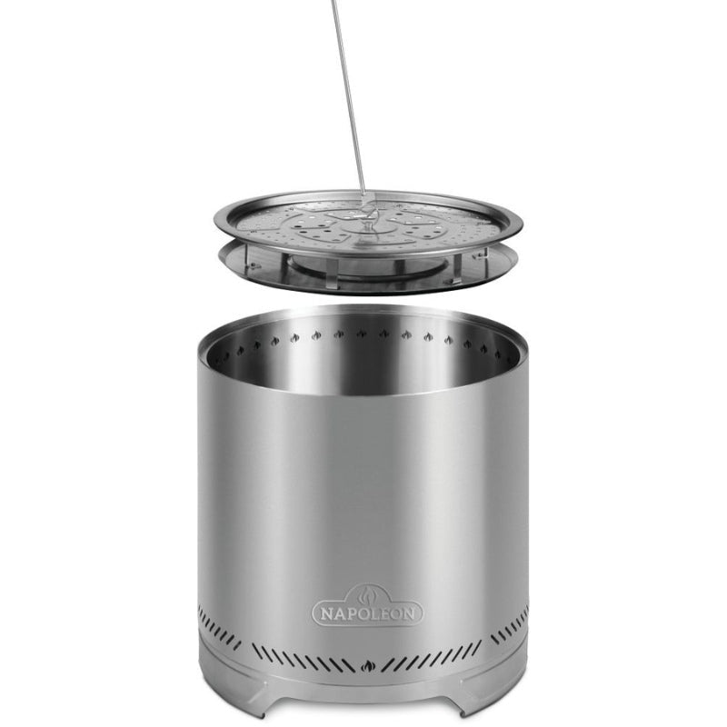 Napoleon Timberwolf 18" Stainless Steel Smokeless Wood Burning Fire Pit - NWFPMTI - SS - Fire Pit by Napoleon | Buy at Agent BBQ