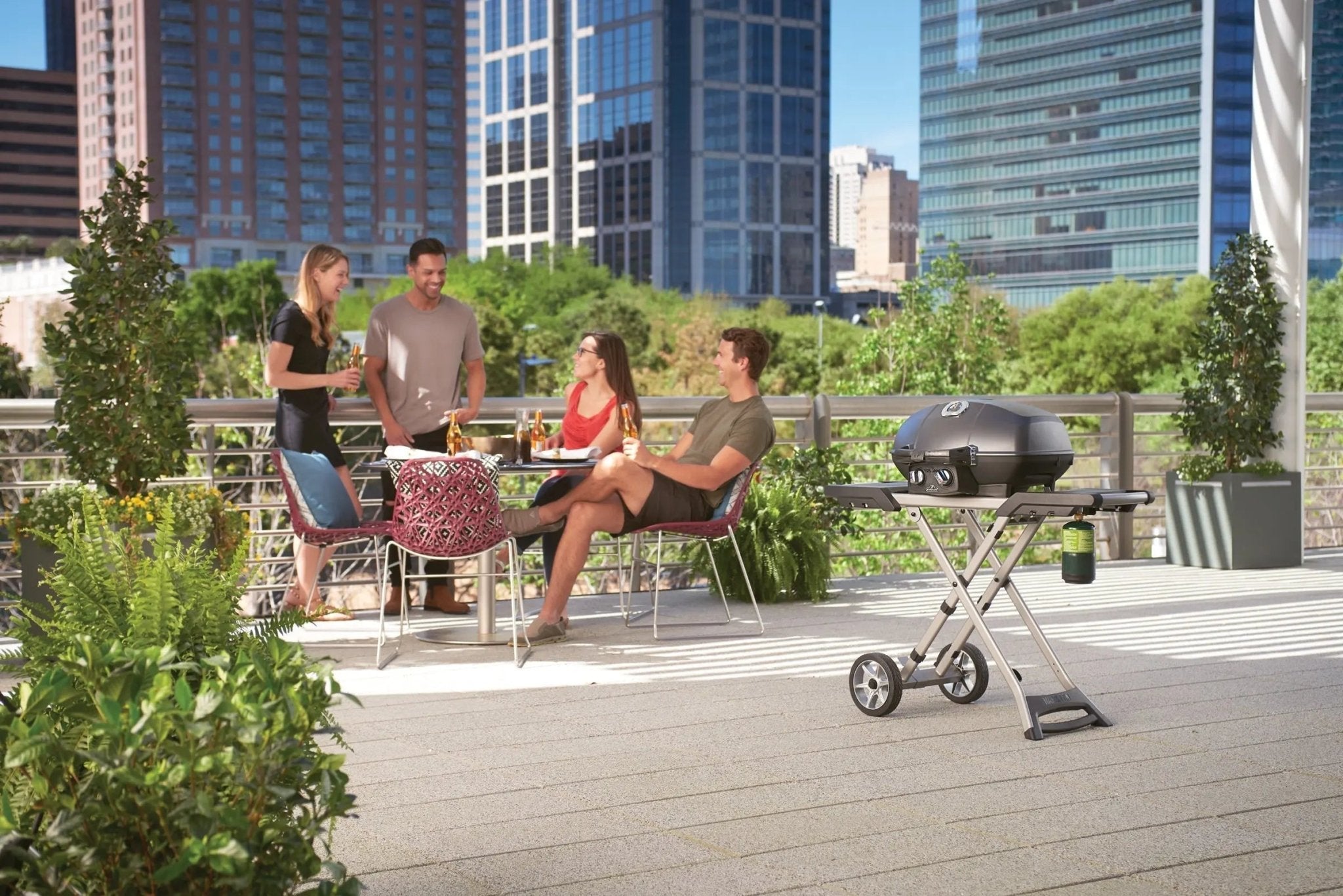 Napoleon TravelQ PRO 285X Portable Propane Gas Grill (Black) with Scissor Cart - PRO285X - BK - Gas Grills by Napoleon | Buy at Agent BBQ
