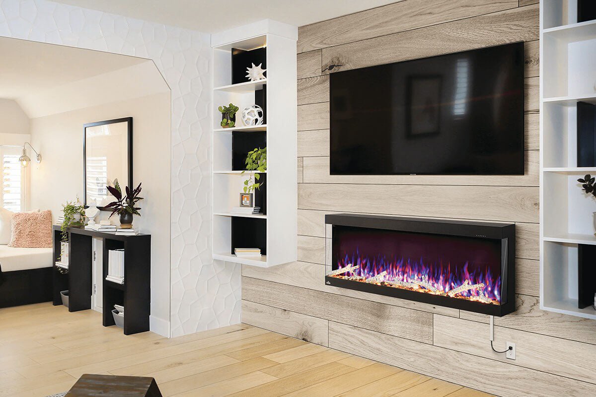 Napoleon Trivista Pictura 50 - inch 3 - Sided Wall Mount Electric Fireplace - Multi - Side View Electric Fireplace by Napoleon | Buy at Agent BBQ