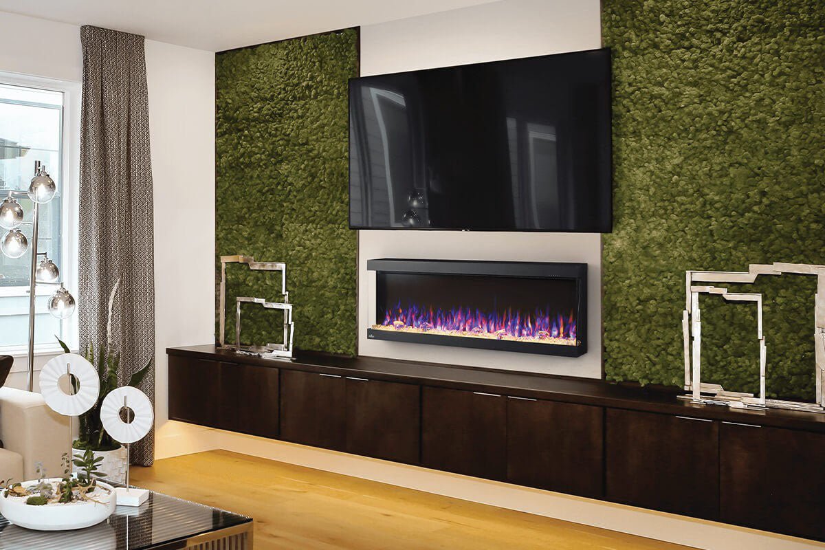 Napoleon Trivista Pictura 50 - inch 3 - Sided Wall Mount Electric Fireplace - Multi - Side View Electric Fireplace by Napoleon | Buy at Agent BBQ