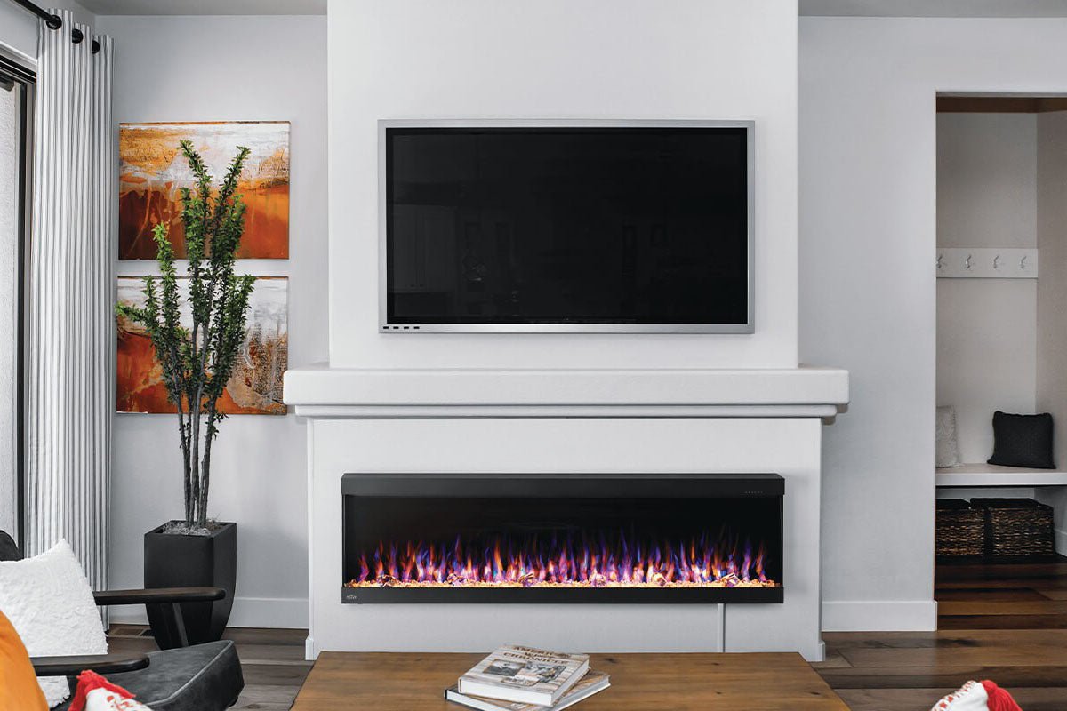 Napoleon Trivista Pictura 50 - inch 3 - Sided Wall Mount Electric Fireplace - Multi - Side View Electric Fireplace by Napoleon | Buy at Agent BBQ