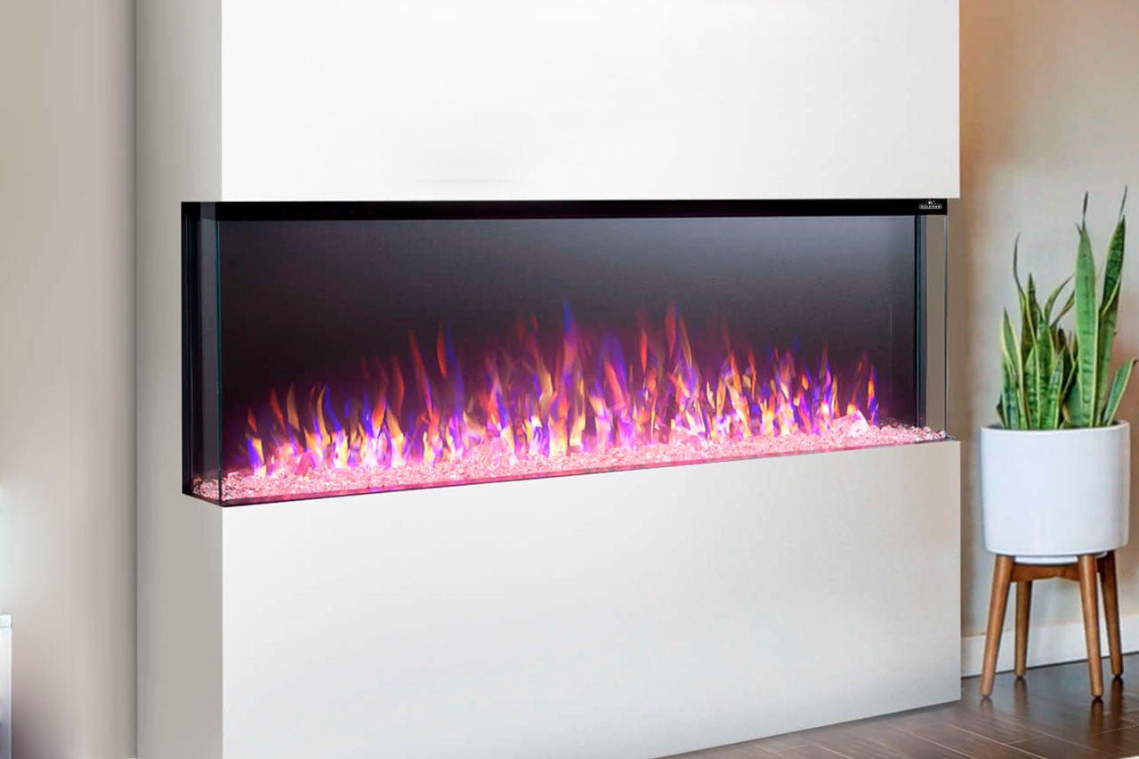 Napoleon Trivista Primis 50 - inch 3 - Sided / 2 - Sided Built In Electric Fireplace - Multi - Side View Electric Fireplace by Napoleon | Buy at Agent BBQ