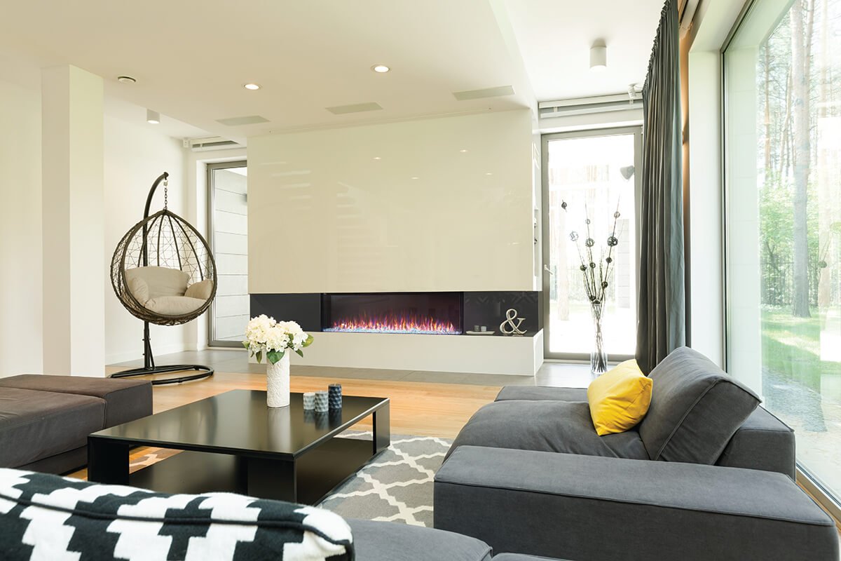 Napoleon Trivista Primis 60 - inch 3 - Sided / 2 - Sided Built In Electric Fireplace - Multi - Side View Electric Fireplace by Napoleon | Buy at Agent BBQ