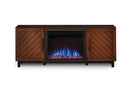 Napoleon Bella Media Console in Walnut | Cineview 26'' Electric Firebox