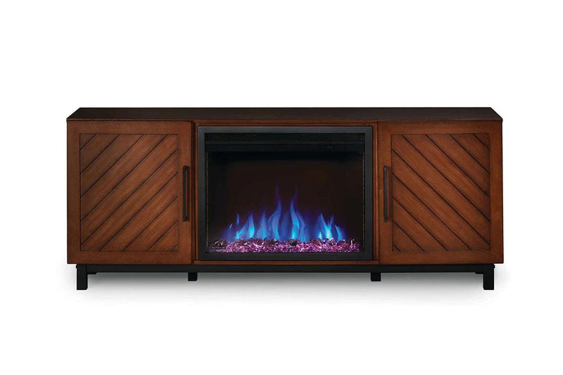 Napoleon Bella Media Console in Walnut | Cineview 26'' Electric Firebox