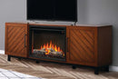 Napoleon Bella Media Console in Walnut | Cineview 26'' Electric Firebox