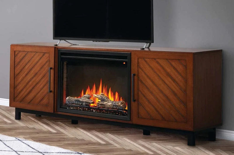 Napoleon Bella Media Console in Walnut | Cineview 26'' Electric Firebox