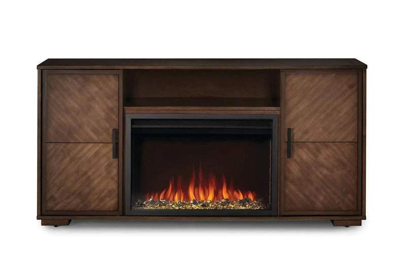 Napoleon Hayworth Media Console in Mahogany | Cineview 30'' Electric Firebox