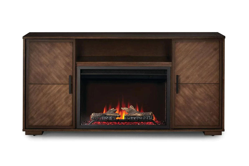 Napoleon Hayworth Media Console in Mahogany | Cineview 30'' Electric Firebox