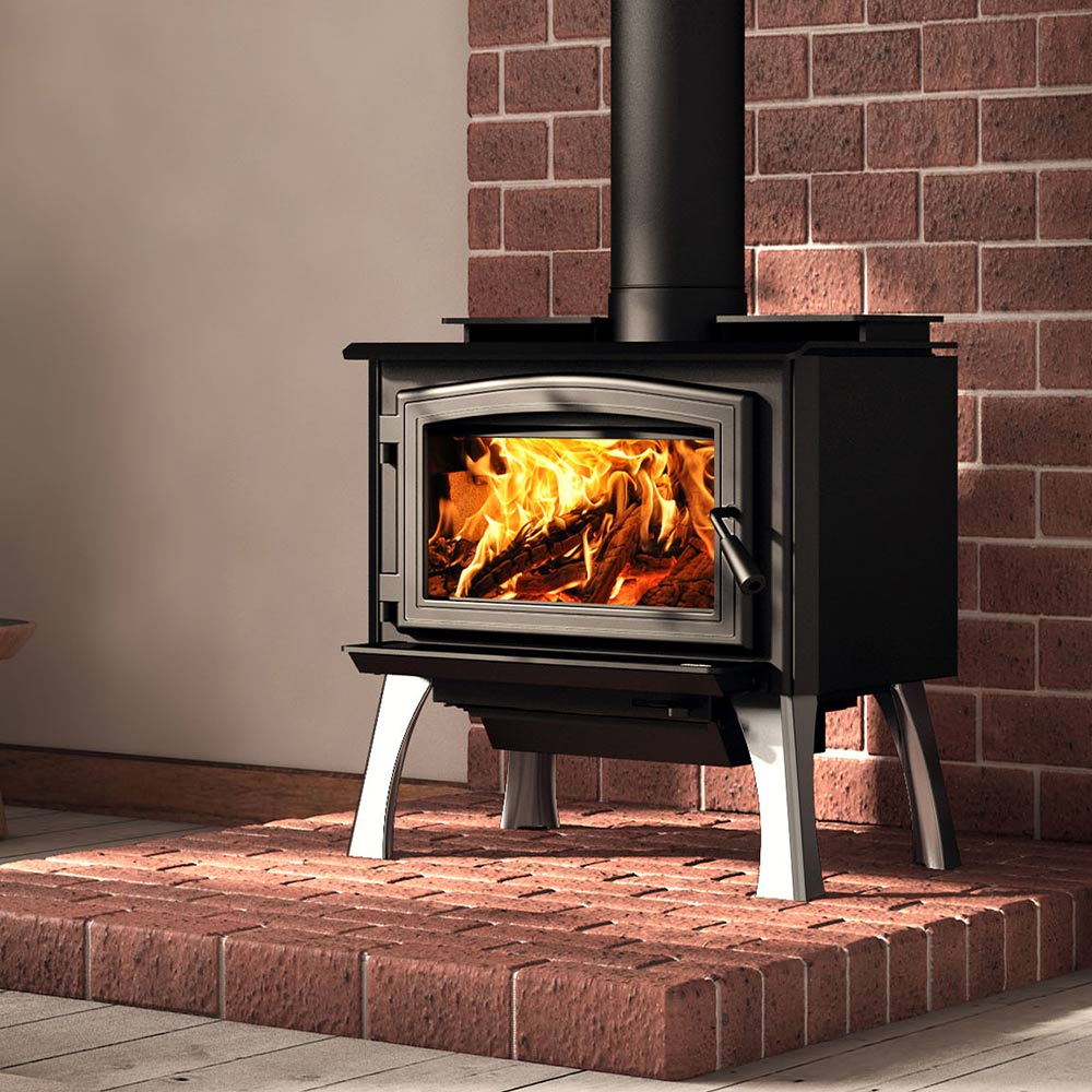 Osburn 1700 Wood Stove with Door and Base - Hearth : Wood Fireplace by Osburn | Buy at Agent BBQ