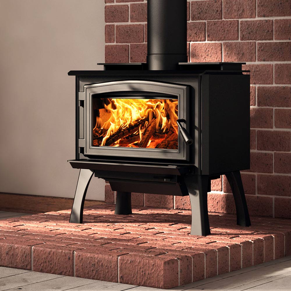 Osburn 1700 Wood Stove with Door and Base - Hearth : Wood Fireplace by Osburn | Buy at Agent BBQ