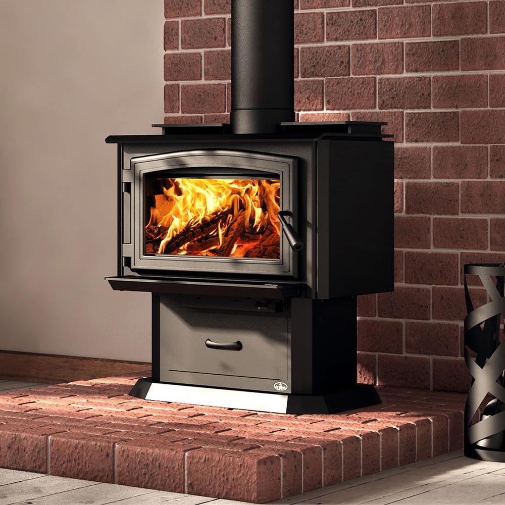 Osburn 1700 Wood Stove with Door and Base - Hearth : Wood Fireplace by Osburn | Buy at Agent BBQ