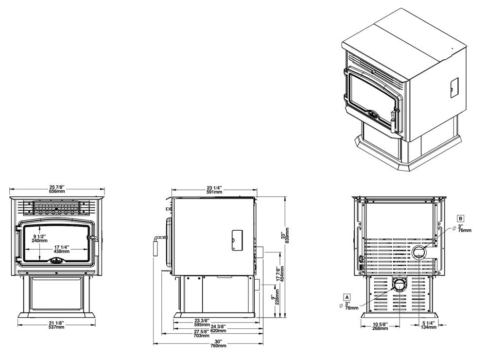 Osburn 2500 Pellet Stove - Hearth : Pellet Stove by Osburn | Buy at Agent BBQ
