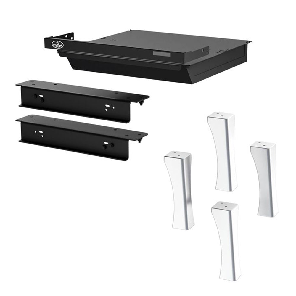 Osburn Brushed Nickel Cast Iron Straight Leg Kit with Ash Drawer for Osburn 1700 Wood Stove - Hearth : Accessory by Osburn | Buy at Agent BBQ