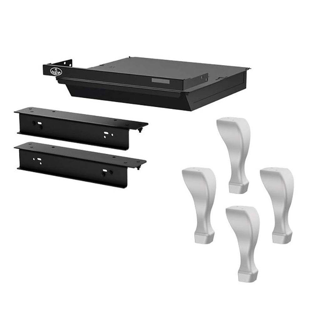 Osburn Brushed Nickel Cast Iron Traditional Leg Kit with Ash Drawer for Osburn 1700 Wood Stove - Hearth : Accessory by Osburn | Buy at Agent BBQ