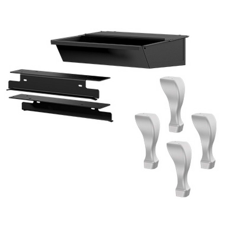 Osburn Brushed Nickel Cast Iron Traditional Leg Kit with Ash Drawer for Osburn 2000 Wood Stove - Hearth : Accessory by Osburn | Buy at Agent BBQ