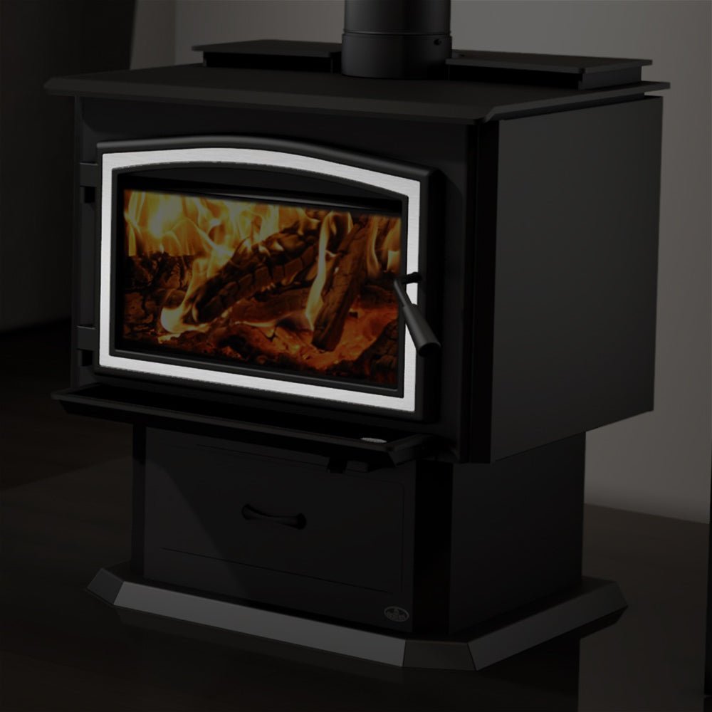 Osburn Brushed Nickel Door Overlay for Osburn 3500 Wood Stove & Wood Insert - Hearth : Accessory by Osburn | Buy at Agent BBQ