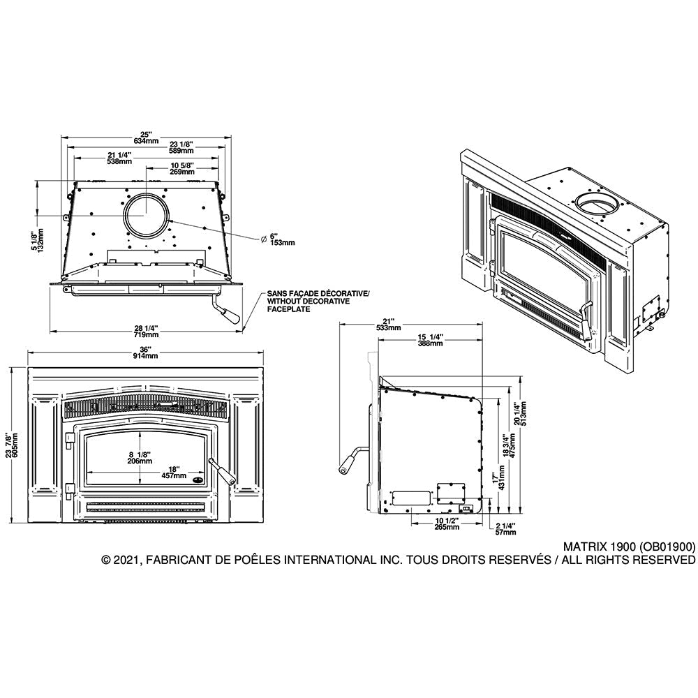 Osburn Matrix 1900 Wood Insert - Hearth : Wood Fireplace by Osburn | Buy at Agent BBQ