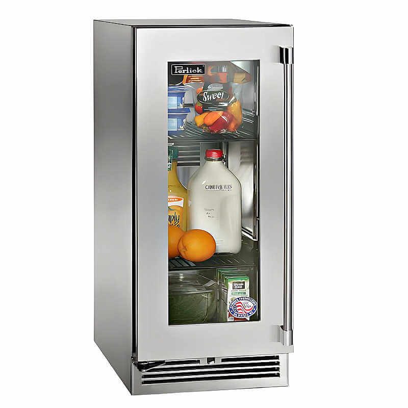 Perlick 15 - Inch Signature Series Stainless Steel Glass Door Outdoor Refrigerator - HP15RO - 4 - by Perlick | Buy at Agent BBQ