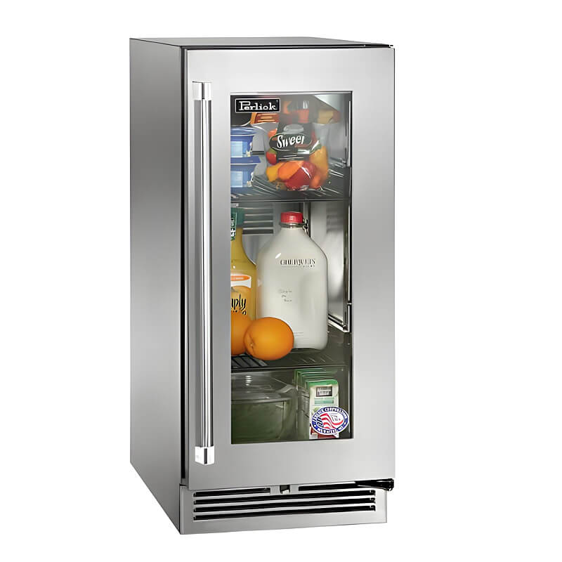 Perlick 15 - Inch Signature Series Stainless Steel Glass Door Outdoor Refrigerator with Door Lock - HP15BO - 4 - 3 - by Perlick | Buy at Agent BBQ