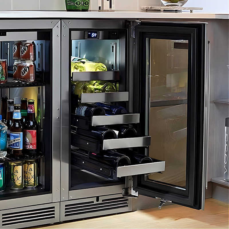 Perlick 15 - Inch Signature Series Stainless Steel Glass Door Outdoor Wine Reserve with Lock - HP15WO - 4 - 3R - by Perlick | Buy at Agent BBQ