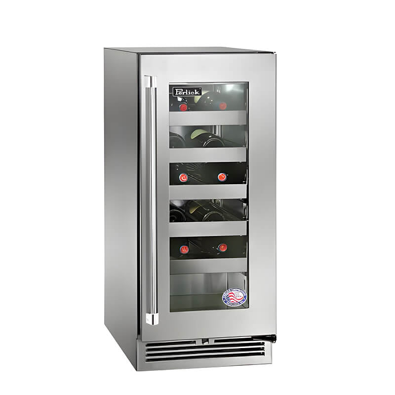 Perlick 15 - Inch Signature Series Stainless Steel Glass Door Outdoor Wine Reserve with Lock - HP15WO - 4 - 3R - by Perlick | Buy at Agent BBQ