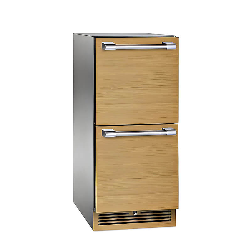 Perlick 15 - Inch Signature Series Stainless Steel Panel Ready Drawer Outdoor Refrigerator with Lock - HP15RO - 4 - 6DL - by Perlick | Buy at Agent BBQ